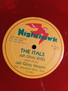 THE ITALS -IN DEH/ JAH GLORY 12" NIGHTHAWK 1983 /RED VINYL