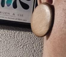 Load image into Gallery viewer, Extra large chunky handcarved wooden studs clip on
