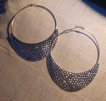 Load image into Gallery viewer, Giant Fulani Tribal Inspired Hoop Earrings 4 in
