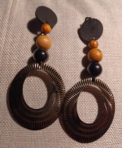 Handmade boho clip on hoops