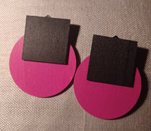 Load image into Gallery viewer, Handmade Minimalist Geometric shapes clip on earrings
