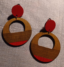 Load image into Gallery viewer, Handmade Minimalist Geometric design Clip on earrings
