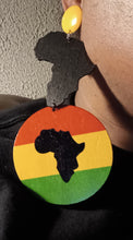 Load image into Gallery viewer, Handmade large Africa clip on earrings
