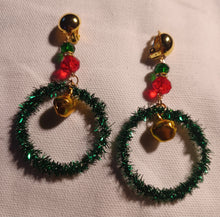 Load image into Gallery viewer, Clip on Christmas themed earrings
