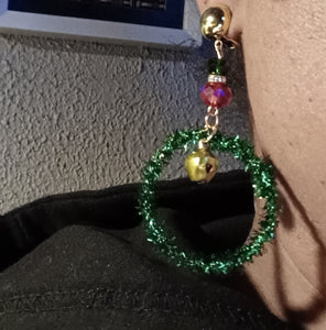 Christmas themed dangle earrings