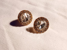 Load image into Gallery viewer, Rhinestone stud cluster clip on earrings
