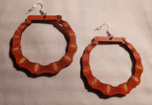 Load image into Gallery viewer, Large and Chunky Wooden Bamboo Earrings
