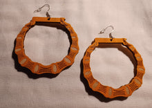 Load image into Gallery viewer, Large and Chunky Wooden Bamboo Earrings
