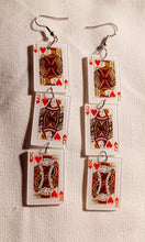 Load image into Gallery viewer, Playing cards pop art earrings
