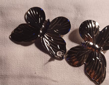 Load image into Gallery viewer, Large Thin metal butterfly earrings
