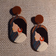 Load image into Gallery viewer, Acrylic pop art clip on earrings
