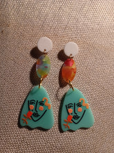 Load image into Gallery viewer, Acrylic pop art clip on earrings
