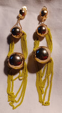 Load image into Gallery viewer, Vintage ball and chain clip on earrings
