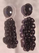 Load image into Gallery viewer, Mixed Media Handmade Acrylic Chain Clip on Earrings
