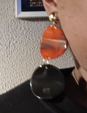 Load image into Gallery viewer, Handmade Acrylic dangle clip on earrings
