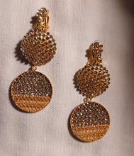 Load image into Gallery viewer, Handmade rhinestone clip on earrings
