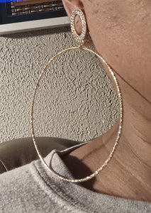 Large clip on hoops