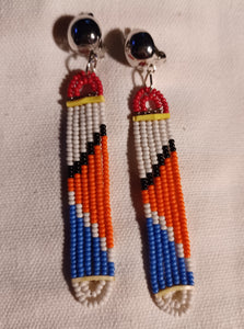 Clip on Handmade Maasai Earrings