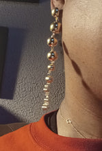 Load image into Gallery viewer, Clip on Long Metal Ball Dangle Earrings
