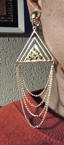 Handmade gold Metal chain clip ons