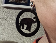 Load image into Gallery viewer, Lucky african elephant clip on earrings
