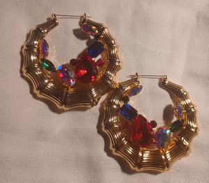 Large and Chunky Vintage Bamboo Earrings