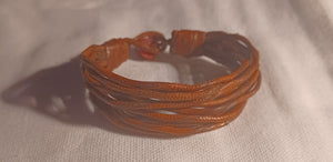 Mens vintage african leather twine bracelet