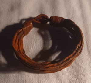 Mens vintage african leather twine bracelet