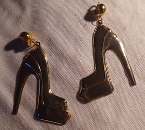 Gold metal large high heel design Clip ons
