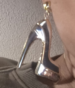 Gold metal large high heel design Clip ons
