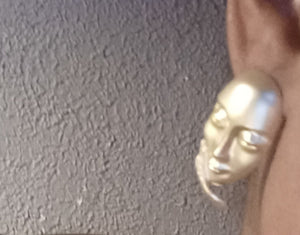 Abstract Pop Art face/mask earrings