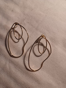 Minimalist abstract wire hoops