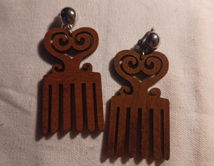Clip on Adinkra symbol Earrings