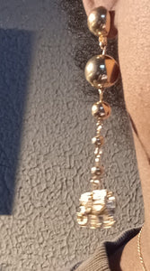 African elephant clip on bead earrings