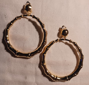 Classic clip on Bamboo Hoops