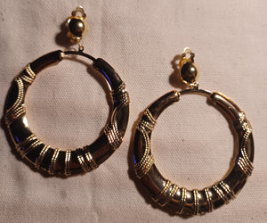 Classic clip on Bamboo Hoops