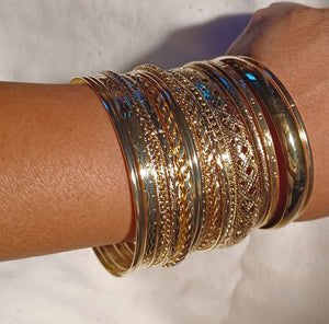 Set of 20 Chunky gold Bangles