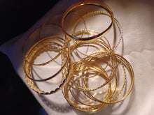 Load image into Gallery viewer, Set of 20 Chunky gold Bangles
