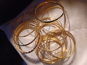 Set of 20 Chunky gold Bangles