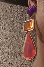 Load image into Gallery viewer, Chunky faux crystal Clip On earrings
