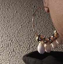 Load image into Gallery viewer, Handmade Cowrie Hoops
