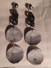 Load image into Gallery viewer, Handmade Acrylic dangle clip on earrings
