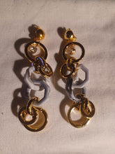 Load image into Gallery viewer, Handmade Acrylic dangle clip on earrings
