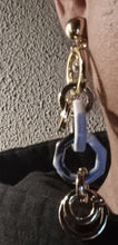 Load image into Gallery viewer, Handmade Acrylic dangle clip on earrings
