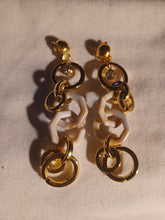 Load image into Gallery viewer, Handmade Acrylic dangle clip on earrings
