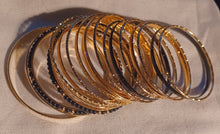 Load image into Gallery viewer, Set of 20 Chunky gold Bangles
