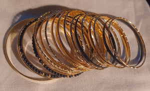 Set of 20 Chunky gold Bangles