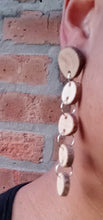 Load image into Gallery viewer, Hand cut raw wood clip on earrings

