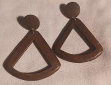 Load image into Gallery viewer, Handmade Minimalist wood earrings
