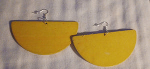 Large half circle Wooden Earrings